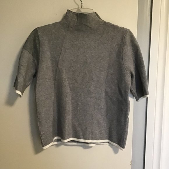 Short Sleeve Mock Turtleneck Sweater - Picture 2 of 6